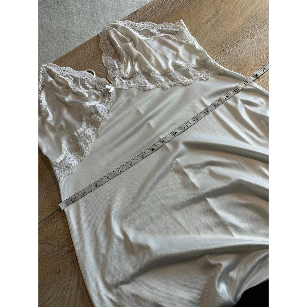 Val Mode Vintage 2 piece Peignoir Set Sheer Lace Large Bridal Lingerie Long - Picture 13 of 16